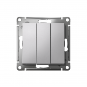 Механизм выключателя 3-кл. СП Atlas Design 10А IP20 (сх. 1+1+1) 10AX алюм. SchE ATN000331 ATN000331