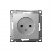Розетка 1-м СП AtlasDesign 16А IP20 без заземл. без защ. шторок механизм алюм. SE ATN000341 ATN000341