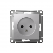 Механизм розетки 1-м СП Atlas Design без заземл. защ. шторки 16А алюм. SchE ATN000349 ATN000349