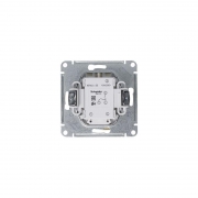 Механизм выключателя 2-кл. СП Atlas Design 10А IP20 (сх. 5а) 10AX с подсветкой алюм. SchE ATN000353 ATN000353