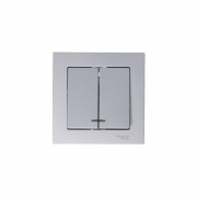 Механизм выключателя 2-кл. СП Atlas Design 10А IP20 (сх. 5а) 10AX с подсветкой алюм. SchE ATN000353 ATN000353