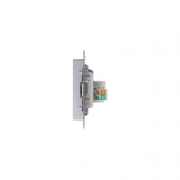 Розетка компьютерная + телевизионная 2-м AtlasDesign RJ45 кат.5E + TV механизм алюм. SE ATN000389 ATN000389