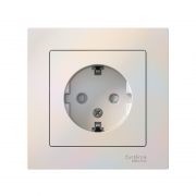 Розетка 1-м СП AtlasDesign 16А IP20 с заземл. защ. шторки в сборе жемчуж. SchE ATN000444 ATN000444