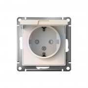 Розетка 1-м СП AtlasDesign 16А IP20 с заземл. защ. шторки с крышкой механизм жемчуж. SchE ATN000446 ATN000446