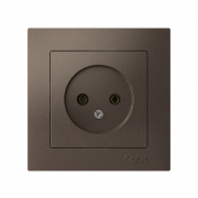 Розетка 1-м СП AtlasDesign 16А IP20 без заземл. в сборе мокко SchE ATN000640 ATN000640