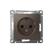 Механизм розетки 1-м СП Atlas Design с заземл. 16А мокко SchE ATN000643 ATN000643