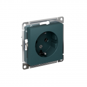 Механизм розетки 1-м СП Atlas Design с заземл. 16А изумруд SchE ATN000843 ATN000843