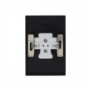 Розетка 2-м Atlas Design без заземл. 16А в сборе карбон SchE ATN001020 ATN001020