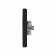 Розетка 2-м Atlas Design без заземл. 16А в сборе карбон SchE ATN001020 ATN001020