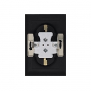 Розетка 2-м Atlas Design с заземл. 16А в сборе карбон SchE ATN001024 ATN001024