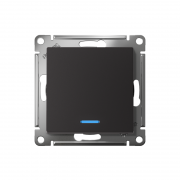 Переключатель проходной 1-кл. СП AtlasDesign 10А IP20 (сх. 6а) 10AX с подсветкой механизм карбон SE ATN001063 ATN001063