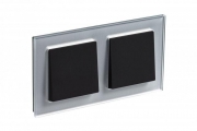 Рамка 2-м Atlas Design NATURE стекло алюм. SchE ATN320302 ATN320302