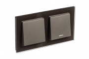 Рамка 2-м Atlas Design NATURE стекло мокко SchE ATN320602 ATN320602