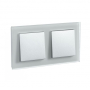 Рамка 2-м Atlas Design NATURE мат. стекло бел. SchE ATN330102 ATN330102