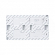 Розетка 2-м ОП AtlasDesign Profi54 16А IP54 250В с заземл. защ. шторки бел. SE ATN540126 ATN540126