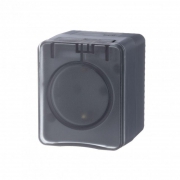 Розетка 1-м ОП AtlasDesign Profi54 16А IP54 250В с заземл. защ. шторки антрацит SE ATN544045 ATN544045