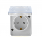 Розетка 1-м ОП AtlasDesign Profi54 16А IP54 250В с заземл. защ. шторки бел. SE ATN540145 ATN540145