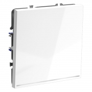 Переключатель проходной 1-кл. СП S70 10А с подсветкой механизм бел. глянцевый Voltum VLS010401 VLS010401