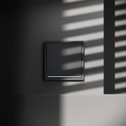 Переключатель проходной 1-кл. СП S70 10А с подсветкой механизм графит Voltum VLS010407 VLS010407