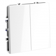 Выключатель 2-кл. СП S70 10А механизм бел. глянцевый Voltum VLS020101 VLS020101