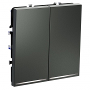 Выключатель 2-кл. СП S70 10А с подсветкой механизм титан Voltum VLS020206 VLS020206