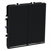 Выключатель 2-кл. СП S70 10А с подсветкой механизм графит Voltum VLS020207 VLS020207