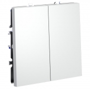 Переключатель проходной 2-кл. СП S70 10А механизм бел. матов. Voltum VLS020302 VLS020302