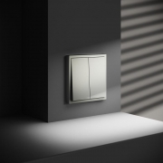 Переключатель проходной 2-кл. СП S70 10А механизм сталь Voltum VLS020305 VLS020305