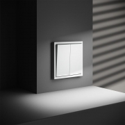 Переключатель проходной 2-кл. СП S70 10А с подсветкой механизм бел. матов. Voltum VLS020402 VLS020402