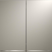 Переключатель проходной 2-кл. СП S70 10А с подсветкой механизм кашемир Voltum VLS020403 VLS020403