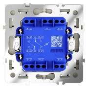 Переключатель проходной 2-кл. СП S70 10А с подсветкой механизм сталь Voltum VLS020405 VLS020405