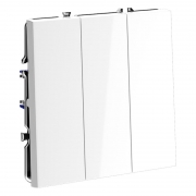 Выключатель 3-кл. СП S70 10А механизм бел. глянцевый Voltum VLS030101 VLS030101