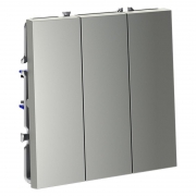 Выключатель 3-кл. СП S70 10А механизм сталь Voltum VLS030105 VLS030105