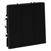 Выключатель 3-кл. СП S70 10А механизм черн. матов. Voltum VLS030108 VLS030108