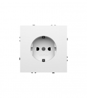 Розетка 1-м СП S70 16А с заземл. механизм бел. глянцевый Voltum VLS040101 VLS040101