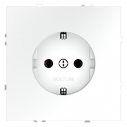 Розетка 1-м СП S70 16А с заземл. механизм бел. матов. Voltum VLS040102 VLS040102