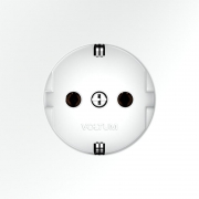 Розетка 1-м СП S70 16А с заземл. механизм бел. матов. Voltum VLS040102 VLS040102