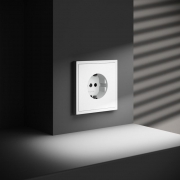 Розетка 1-м СП S70 16А с заземл. механизм бел. матов. Voltum VLS040102 VLS040102