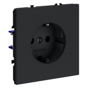 Розетка 1-м СП S70 16А с заземл. механизм графит Voltum VLS040107 VLS040107
