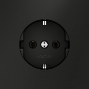 Розетка 1-м СП S70 16А с заземл. механизм черн. матов. Voltum VLS040108 VLS040108