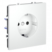 Розетка 1-м СП S70 16А с заземл. защ. шторки механизм бел. матов. Voltum VLS040202 VLS040202