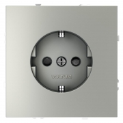 Розетка 1-м СП S70 16А с заземл. защ. шторки механизм сталь Voltum VLS040205 VLS040205