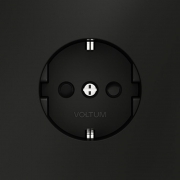 Розетка 1-м СП S70 16А с заземл. защ. шторки механизм черн. матов. Voltum VLS040208 VLS040208