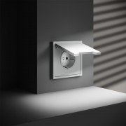 Розетка 1-м СП S70 16А с заземл. защ. шторки + крышка механизм бел. матов. Voltum VLS040302 VLS040302