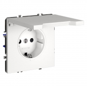 Розетка 1-м СП S70 16А с заземл. защ. шторки + крышка механизм бел. матов. Voltum VLS040302 VLS040302