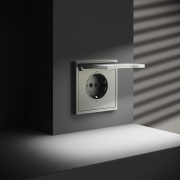 Розетка 1-м СП S70 16А с заземл. защ. шторки + крышка механизм сталь Voltum VLS040305 VLS040305