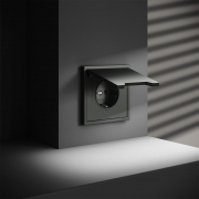 Розетка 1-м СП S70 16А с заземл. защ. шторки + крышка механизм титан Voltum VLS040306 VLS040306