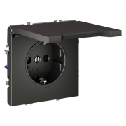 Розетка 1-м СП S70 16А с заземл. защ. шторки + крышка механизм титан Voltum VLS040306 VLS040306