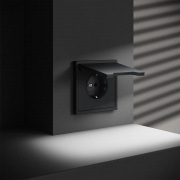 Розетка 1-м СП S70 16А с заземл. защ. шторки + крышка механизм графит Voltum VLS040307 VLS040307