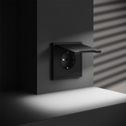 Розетка 1-м СП S70 16А с заземл. защ. шторки + крышка механизм черн. матов. Voltum VLS040308 VLS040308